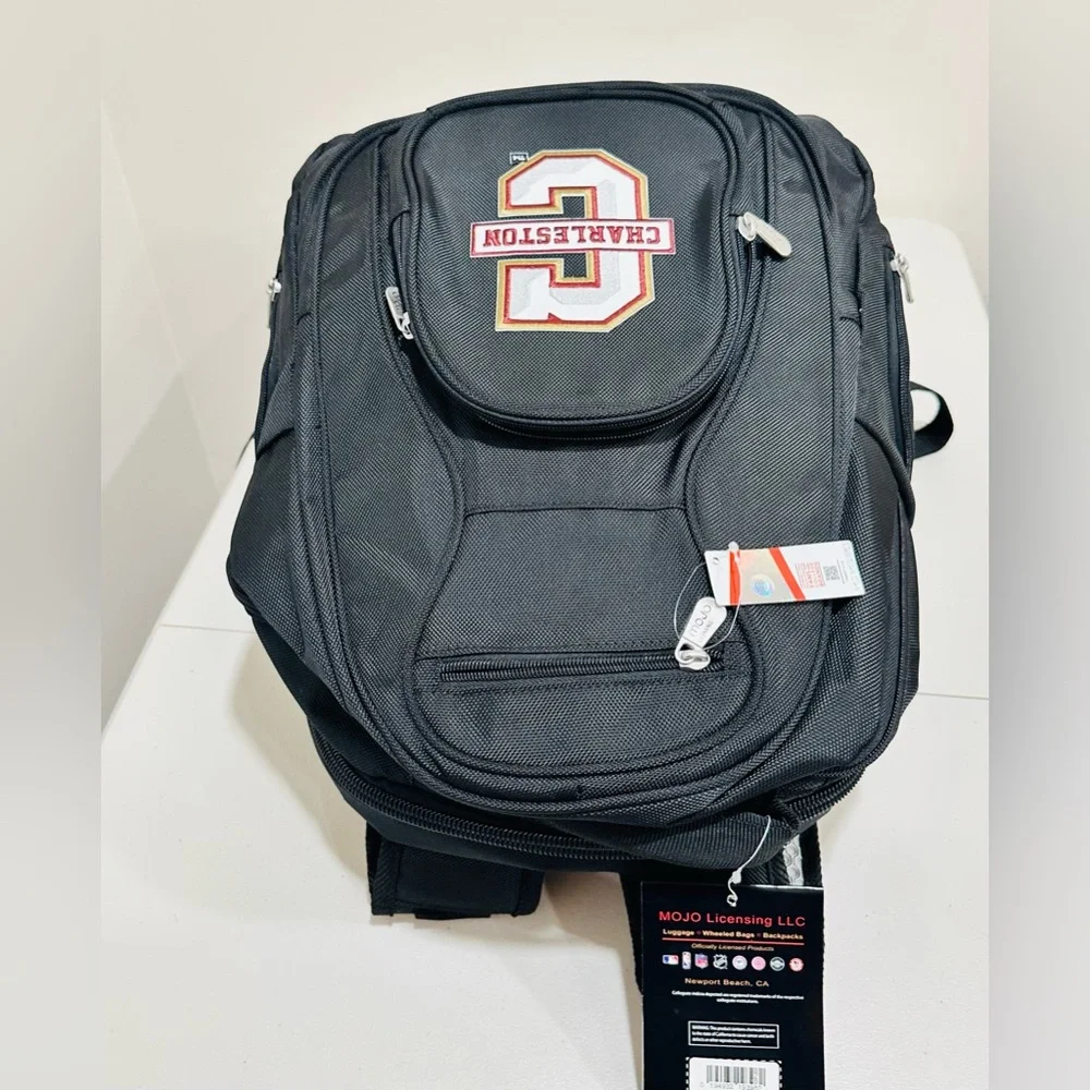 College of Charleston Cougars Mojo Licensing Black‎ Backpack Laptop Bag